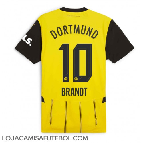 Camisa de Futebol Borussia Dortmund Julian Brandt #10 Equipamento Principal 2024-25 Manga Curta